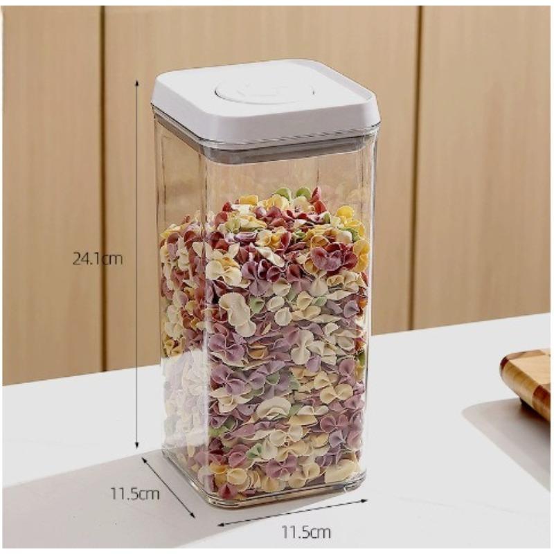Kitchen Push-button Multi-grain Sealed Container for Food-grade Dried Fruits and Snacks Storage Plastic Storage Can