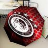 Olympiacos Fc Crest Emblem Umbrella Folding umbrella, automatic umbrella 8-Frame for Travel, camping Use Gift for Halloween Christmas