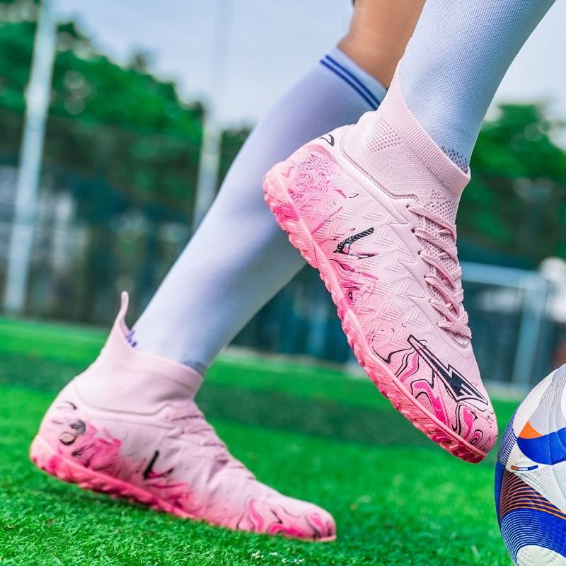 Size 34-46 Men/Women's Camouflage Football Boots Rubber Soft Sole Short Nail Artificial Turf Youth Children Football Shoes