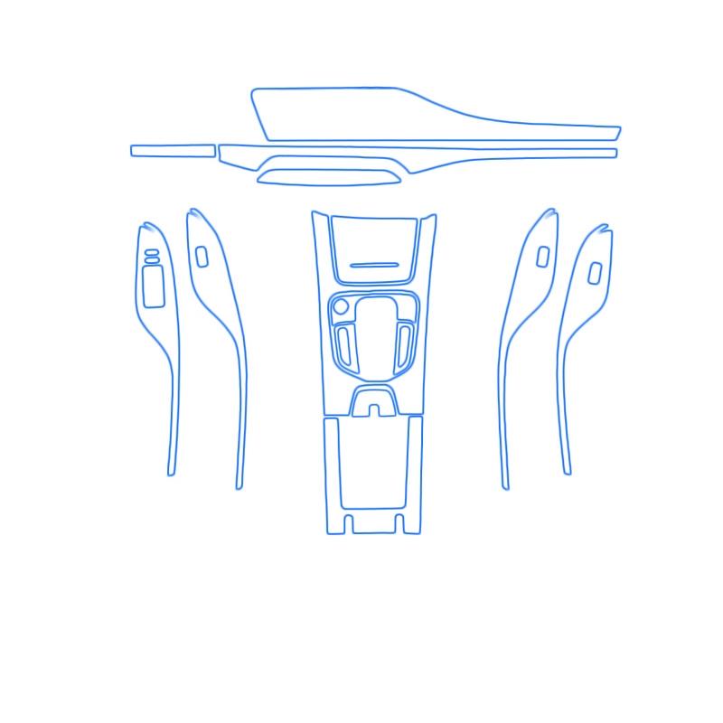 For Changan X7 Tpu Transparent Film Car Interior Sticker Center Console Navigation Touch Screen Door Car Accessories