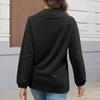 Damen Modischer Langarm-Pullover und einfarbiges Sweatshirt