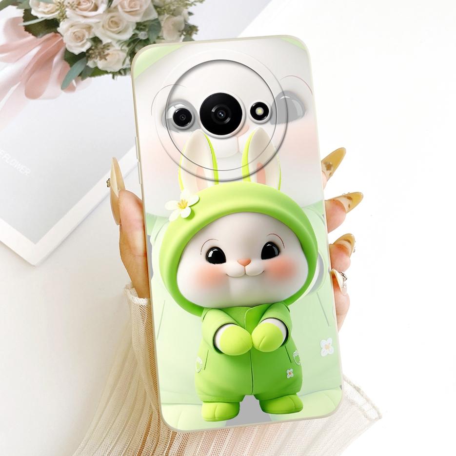 Für Xiaomi Redmi A3 A4 Hülle Redmi A3x Niedliches Kaninchen Cartoon Cover Weiche TPU Handyhülle Für Xiaomi Redmi A3 Pro RedmiA3 RedmiA4 Taschen