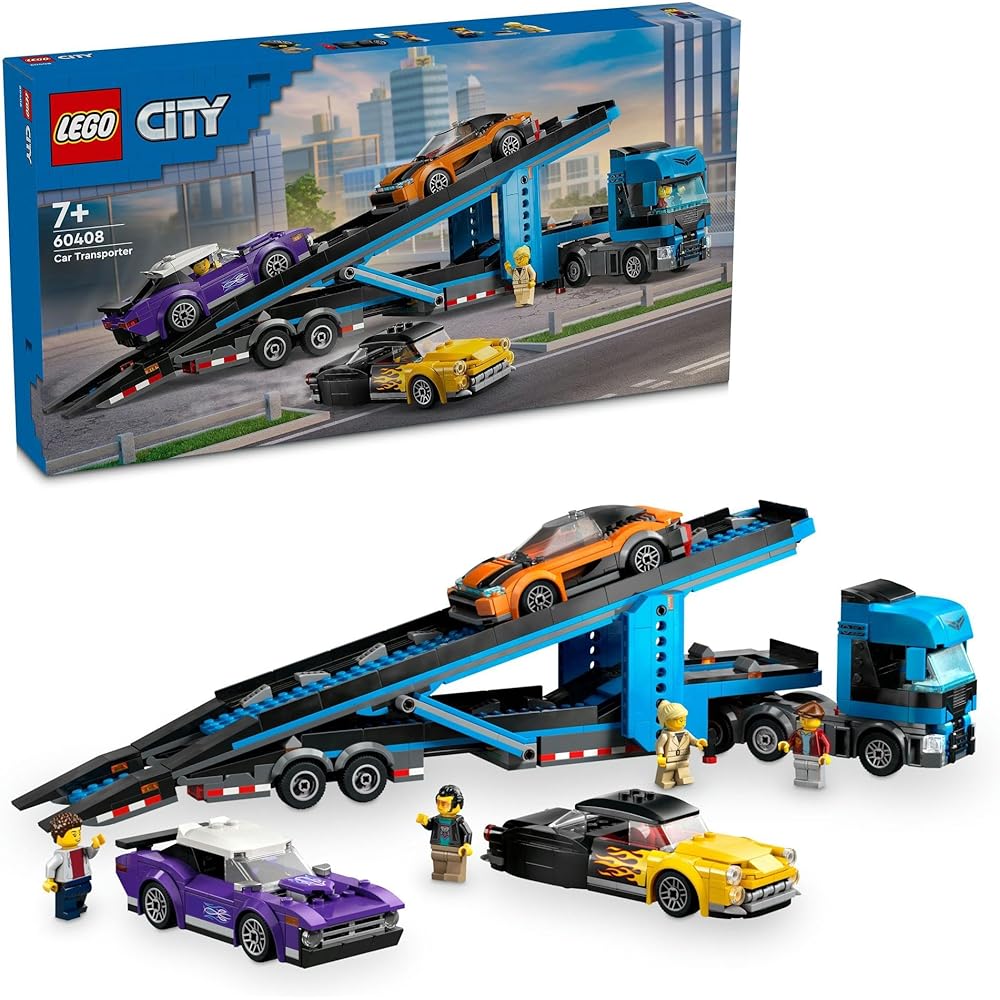

LEGO City Sports Car Transporter Toy Set for Kids 7-9 Years Old with Blocks and Vehicles