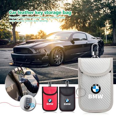 Car Logo Keys Storage Bag Signal Blocker Bag RFID Shielding Pocket For BMW E46 E90 E60 F10 E39 F30 E36 E87 E90 E30 E53 F31 E92 D111
