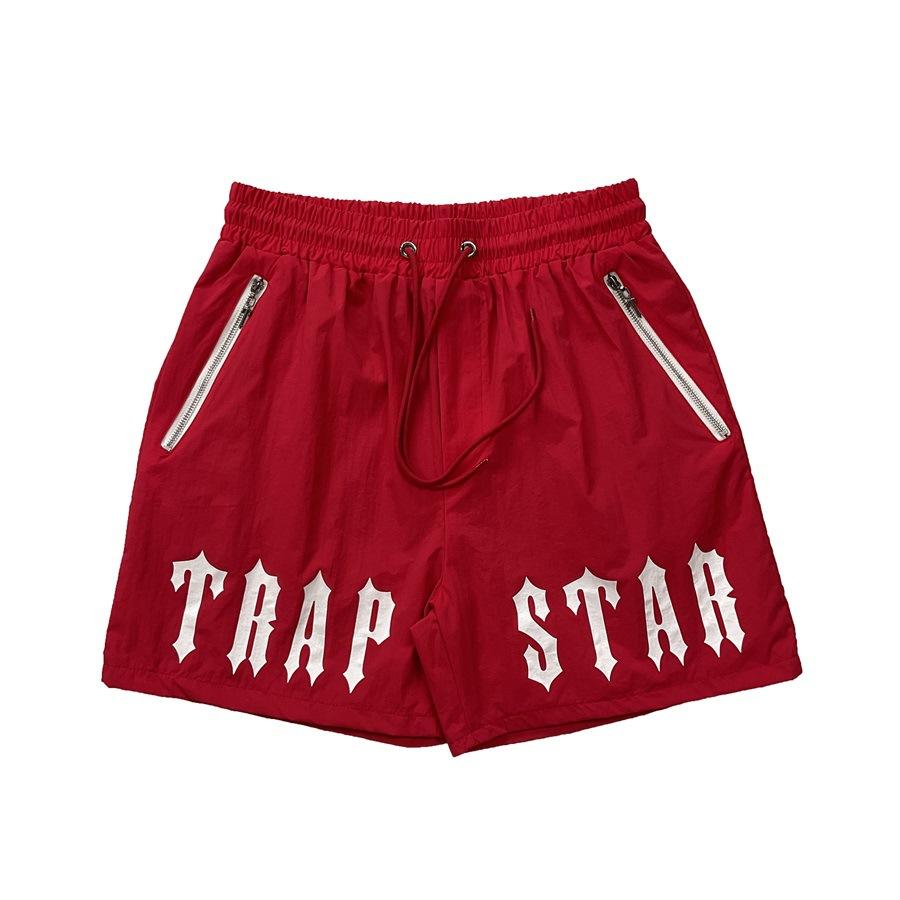 Trap Shorts Men Summer Sports Casual Pants Letter Print Quick Dry Beach Shorts American High Street Fashion Women