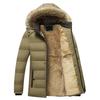 Dad's winter coat men's loose fleece thickened winter warm cotton-padded coat men