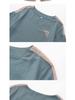 Brand Mom 2026 New Summer Cotton Linen Two-Piece Set: Short Sleeve T-shirt & Top for Middle-aged and Elderly Women