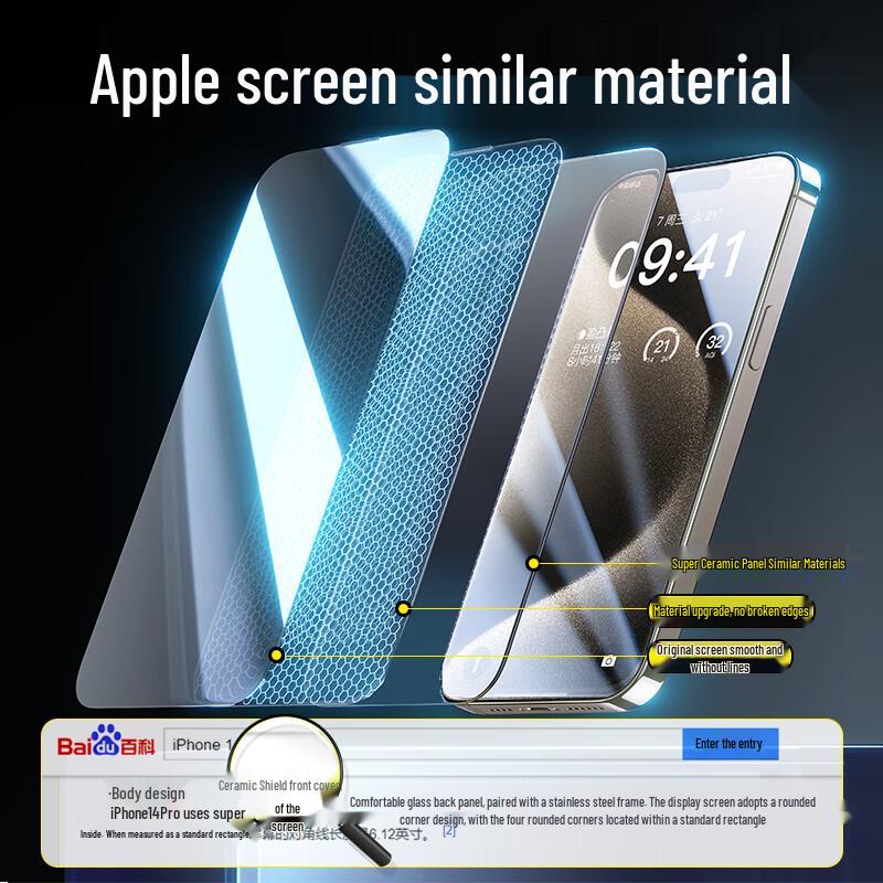 Baseus Ultra-Ceramic Tempered Glass Screen & Lens Protectors for iPhone