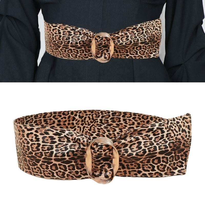 Fashion Belt for Women Girl Stylish Leopard Belt for Sweater Dress Eye Catching Waiststrap Date Night Formal Waiststrap