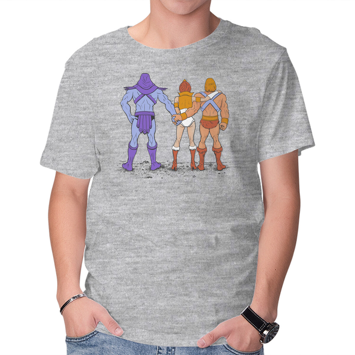 Unisex Crew Neck T-Shirt 50 Shades Of Grayskull Graphic Short Sleeve Casual Tee XS