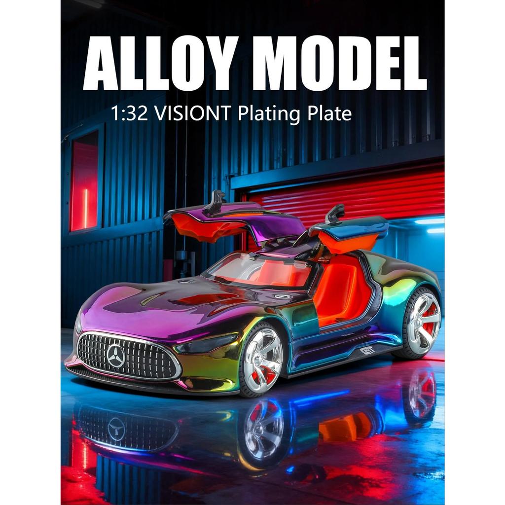 1/32 Benz VISION GT Super Concept Sportsbil Legering Støpt Modellbil Hjem Trendy & Skrivebords Display Pynt Bursdagsgave til Gutt