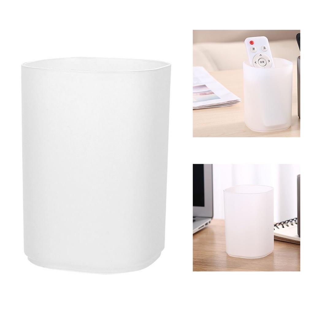 Pen Holder Transparent Frosted Finish Pencil Holder Space Saving Multifunctional Pen Holder Cup for