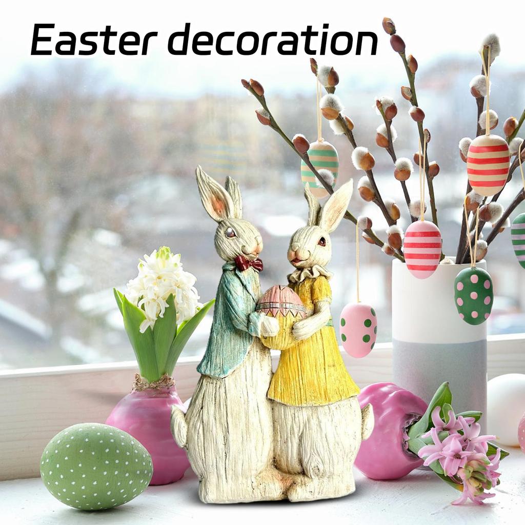 Paashaas Bloemenhouder Hars Ambacht, Decoratief Item voor Huis en Studie, Tuin en Ornament
