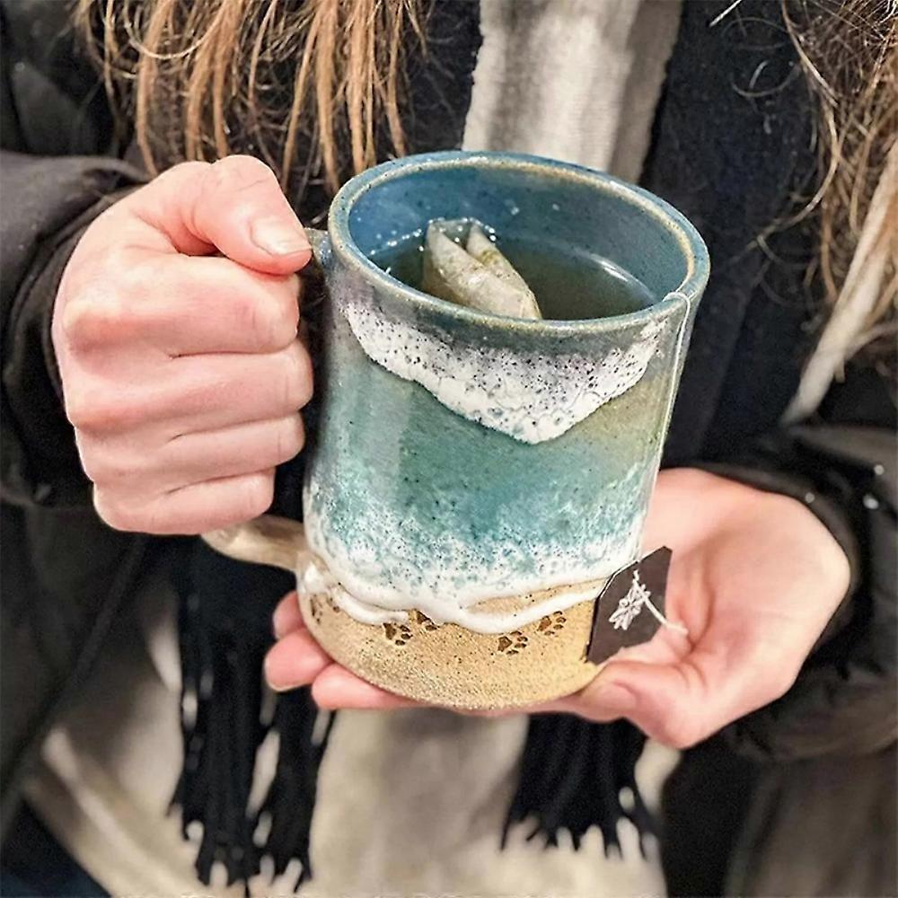 O-cean Shoreline Mug, Paw Print o-cean Shoreline Mugs
