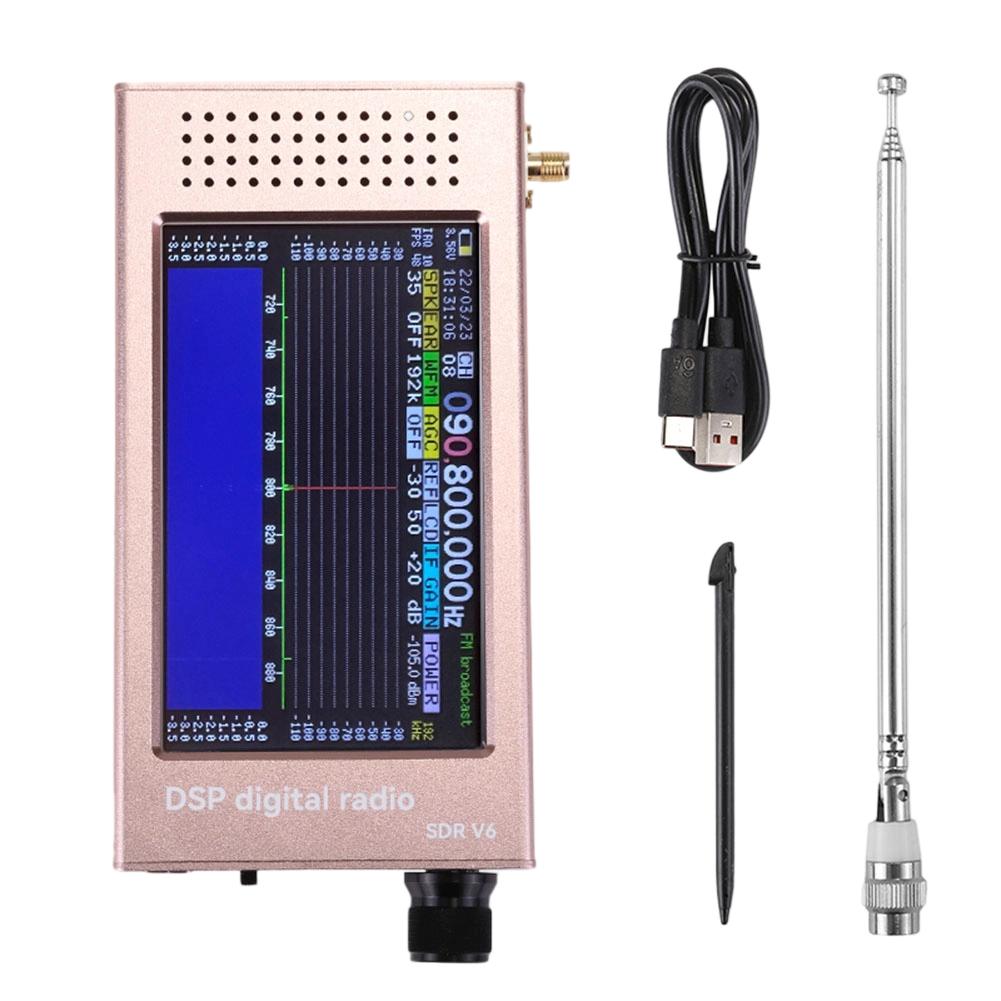 Portable Radio V6 with Firmware 110d Aluminum Alloy Housing 43 Inch IPS Touchscreen Full Band Support 100kHz 149MHz