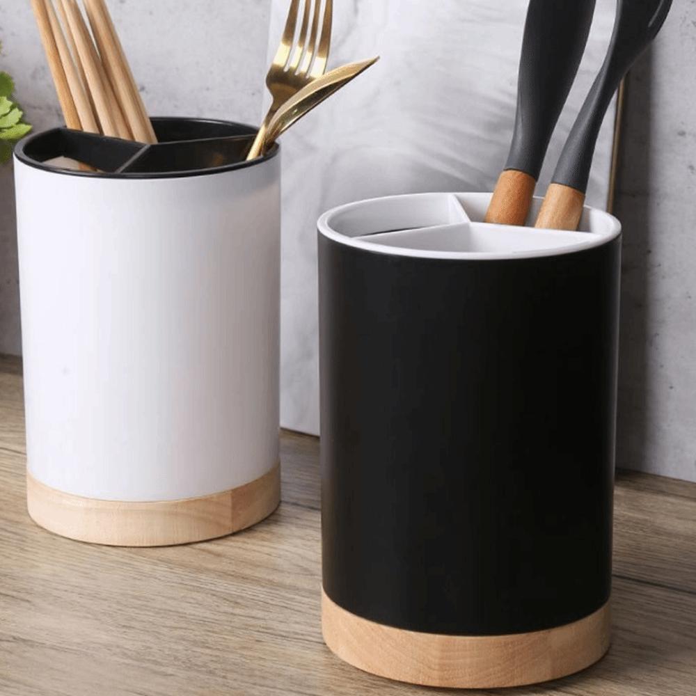 Detachable Design Cutlery Drainer Three Compartments Tableware Storage Kitchen Tools  Kitchen Use