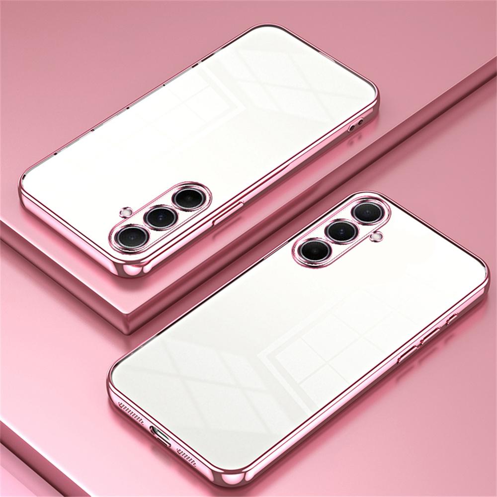

For Samsung Galaxy A56 5G Case Electroplating Frame Soft TPU Phone Cover Transparent