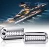 Waterproof Boat Transom Light Universal 12V 27 LED Marine Stainless Steel Underwater Pontoon Boat Tail Lamp White/Blue/Red 2Pc
