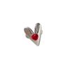 Red Zircon Smooth Heart-shaped Open Ring Simple Index Finger Rings Jewelry for Women