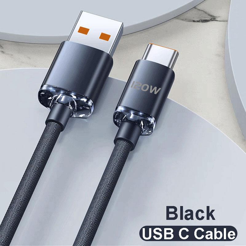 ÚJ 120W USBA - Type C - USBC kábel iPhone 15 16 17 sorozathoz PD gyorstöltés USB C adatkábel Xiaomi OPPO Samsung számára