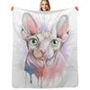 Sphynx Cat Throw Blanket Durable Warm Blanket for Daily Home Use
