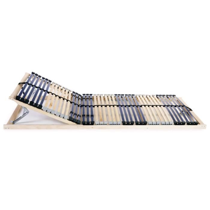 VidaXL Slat Bed Bases 2 Pcs with 42 Slats 7 Zones 80x200 Cm