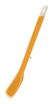 Marna Silicone Spoon for Efficient Cooking with Tip and Floating Storage for Hygienic Use (Yellow) Spatula-Shaped (Easy Fit) (K514Y)