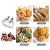 8/10/18/24Pcs Stainless Steel Cookie Cutter Set 3D Shape Design Various Patterns Holiday Cookie Mold Christmas Gift Baking Tool