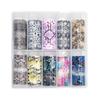 Stripe Pattern Nail Foils Leopard Print Nail Decals Fashion Nail Stickers  Nail Decoration