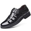 Sandals Men's Summer Soft Leather Breathable Hole Leather Shoes Soft Sole Cool Leather Shoes Business Casual Hollow Bag Head Dad Shoes