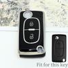 2/3 Button Key Case Cover For Citroen C-Crosser C3 C4 Picasso Berlingo Case For Peugeot Partner Tepee 207 307 308 407 Keychain