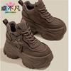 High-value Retro Dad Shoes, New Spring Thick-soled Small Casual Fashion Inner Height-increasing Women's Shoes 10cm