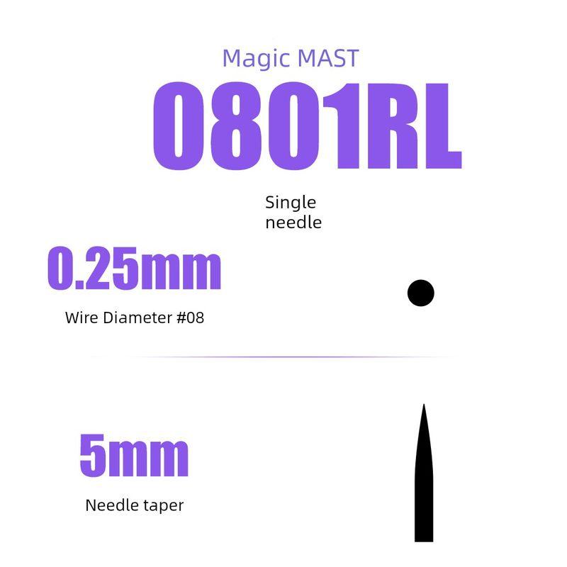 Small Purple Needle Second Generation Current Instrument Needle Tattoo Embroidery Integrated Needle Point Thorn Particle Line Misty Eyebrow 10 Pieces 0.25 Single Needle