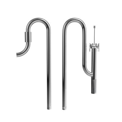 Aquarium Stainless Steel Skimmer Lily Pipe Inflow and Outflow with Spin Skimmer and Adjustable Rod for Filter Tubing