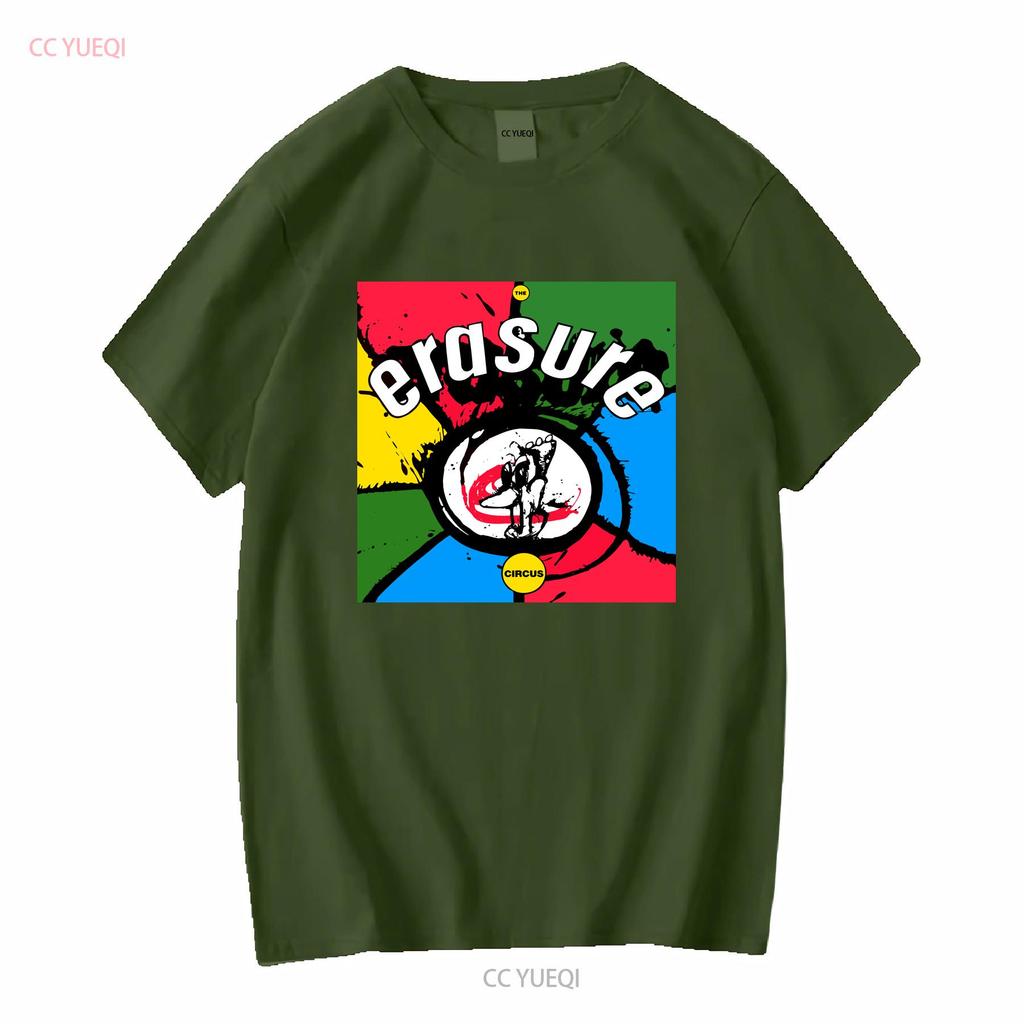 Erasure der Zirkus Aktives T-Shirt Logo Lustig Größe S bis 5XL Vintage gewaschen Lässig Unisex Gestreckt Weich Grafikdesigner Kleidung