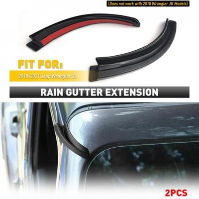 Déflecteurs Hardtop Pluie Ajustement Rail Gouttière Extension JK 2007-2018 Jeep Wrangler