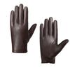 Men's Slim Fit Touchscreen Leather Driving Gloves - Breathable Sheepskin for Spring/Summer.