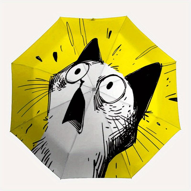 

1pc Cat, Cartoon Automatic Opening/closing Umbrella with Auto Open/Close, Windproof, Foldable Sunshade yy250811161