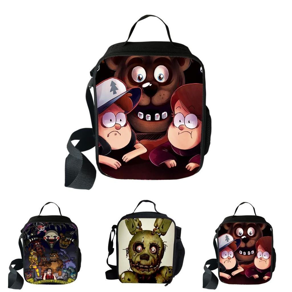 Isolierte Lunchtasche mit großem Fassungsvermögen und 3D-Druck Five Nights At Freddy's für vielseitige Verwendung