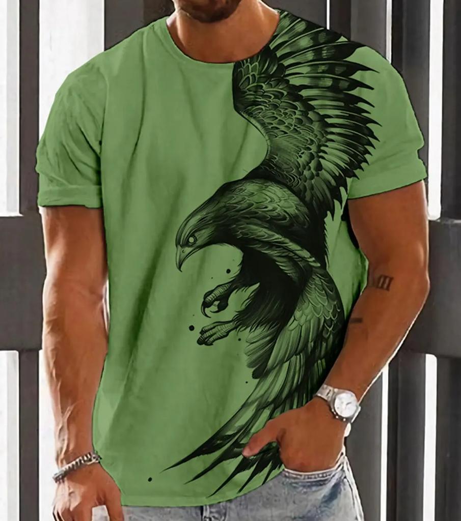 Pánské tričko pro muže Trička s 3D potiskem s grafikou Wolf Trička Módní topy nadměrné velikosti Krátké rukávy Léto Dámské Oblečení Trička Topy