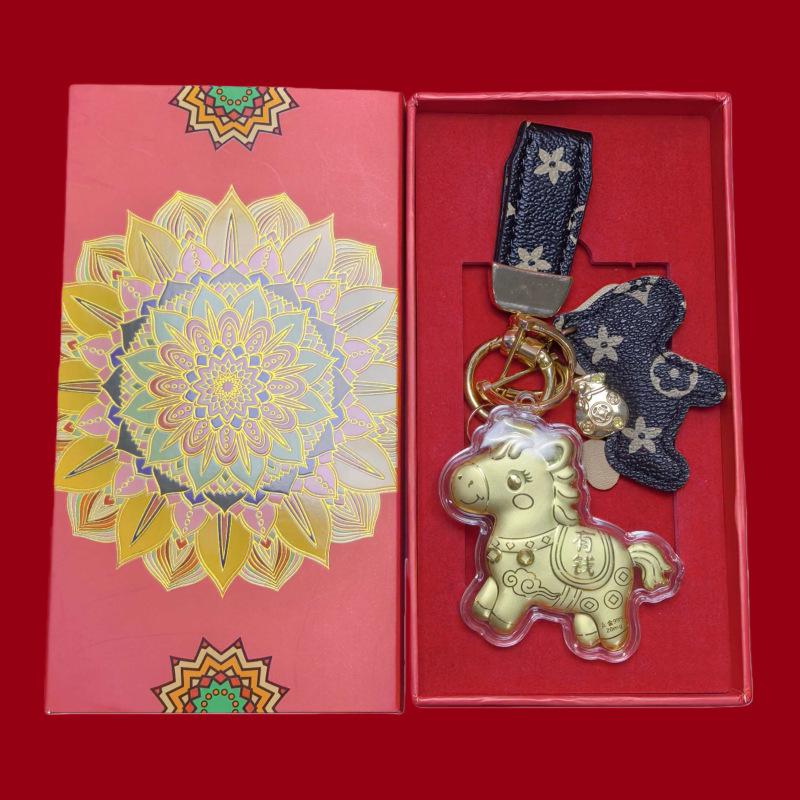 999 Reingold Jahr des Pferdes Handtaschenanhänger Schlüsselanhänger - Glücksgeschenk für Kunden