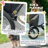 3-Wheel Dog Stroller with Easy Folding, Storage Bag, Soft Cushion, Safety Leash, Grey