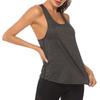Workout Tank Solid Color Sweat-absorbing Breathable Relaxed-Fit Sleeveless Fitness Polyester Women Athletic Yoga Top Fitness Vest for Girl