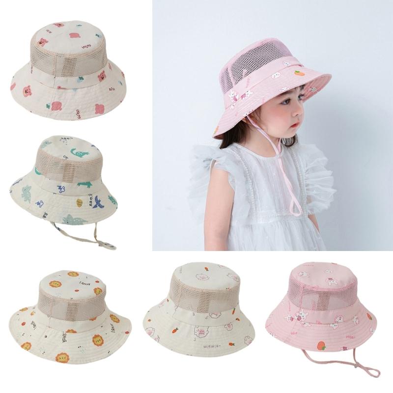 Chapeau Bob Queue de Cheval Élégant Respirant Chapeau de Pêcheur pour Enfants Joli Chapeau de Forme pour Plage Camping