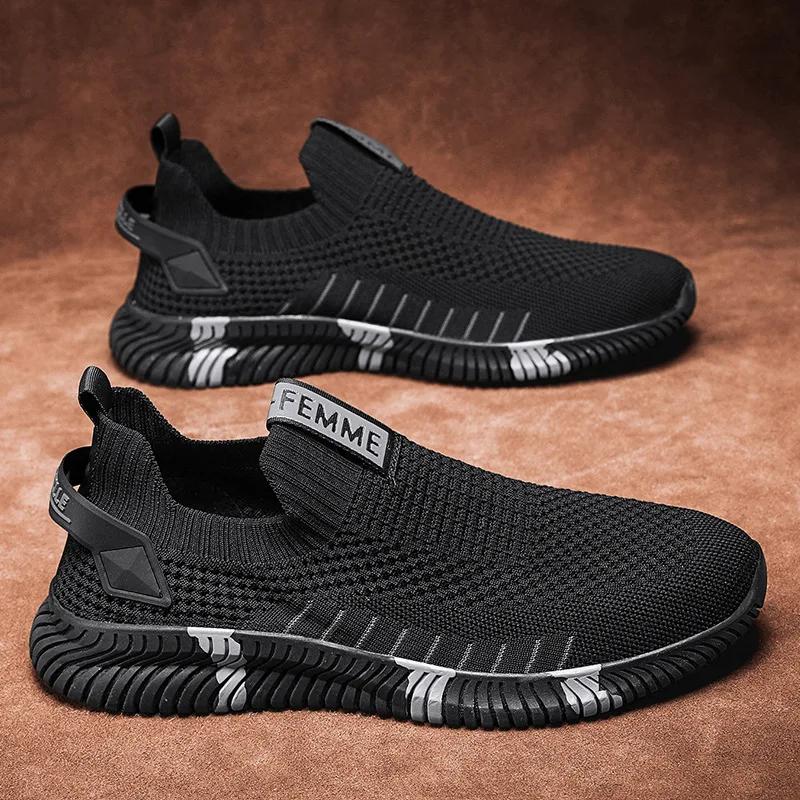 

Men Vulcanize Shoes Mesh Men Shoes Lightweight Comfortable Men S Sneakers Autumn Fashion Slip On Flats Shoes Male Loafers 44