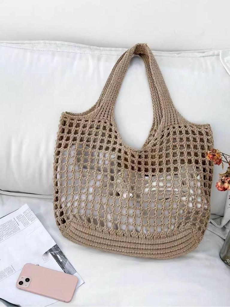2024 Unisex Large Capacity Knitted Beach Tote Bag