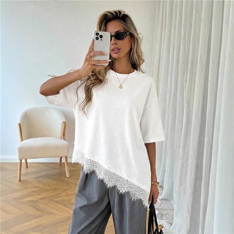 T-Shirt for Women Summer Leopard Plus Size Long Sleeve Top Round Neck Casual Stretch Loose-Fit T-Shirt