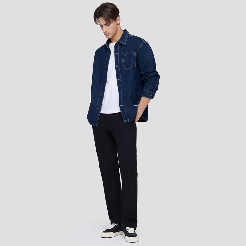 Gap Men's 2025 Autumn Fleece-Lined Straight-Leg Casual Pants