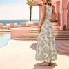 Women's Boho Floral A-Line Maxi Dress Loose Sleeveless Lightweight Flowy Elegant for Vacation Resort