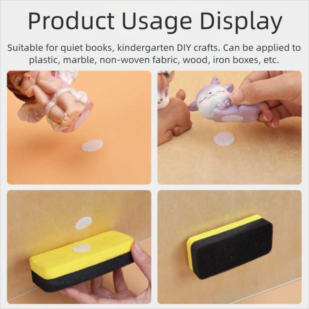 500/504 Pairs Felt Stickers Fastening Dots Tape Sticky Back Round Coins Sticker  Handwork